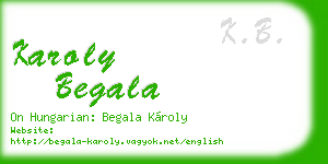 karoly begala business card